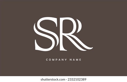 SR RS Abstrakte Buchstaben Logo-Monogramm