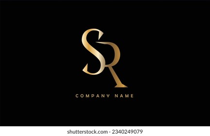 SR, RS Abstract Letters Logo Monogram