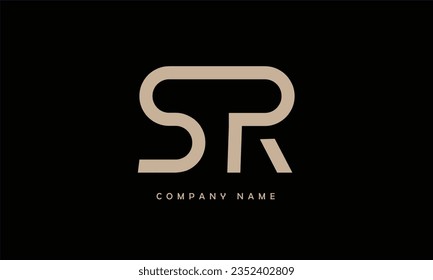 SR, RS Abstract Letters Logo Monogram