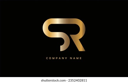 SR, RS Abstrakte Buchstaben Logo Monogramm