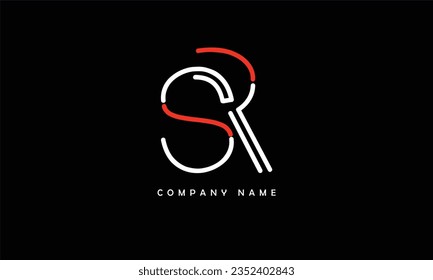 SR, RS Abstrakte Buchstaben Logo Monogramm