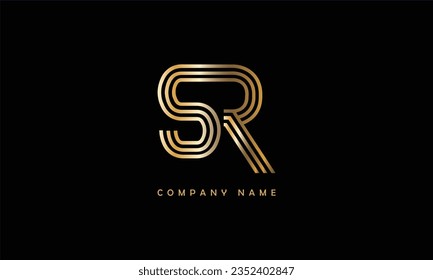 SR, RS Abstrakte Buchstaben Logo Monogramm