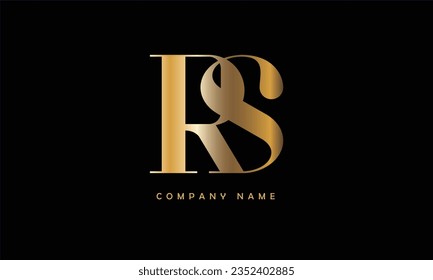 SR, RS Abstrakte Buchstaben Logo Monogramm