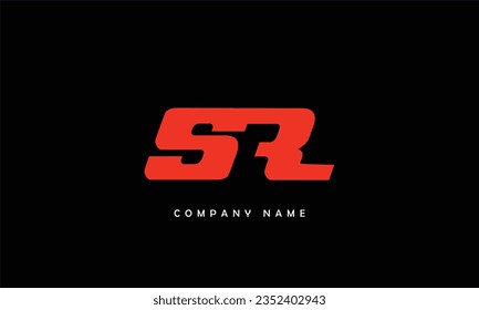 SR, RS Abstrakte Buchstaben Logo Monogramm