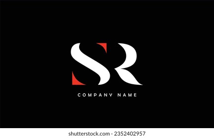 SR, RS Abstrakte Buchstaben Logo Monogramm