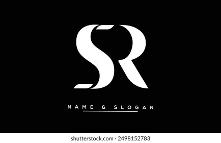 SR, RS Abstract Letters Logo Monogram