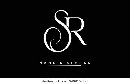 SR, RS Abstract Letters Logo Monogram