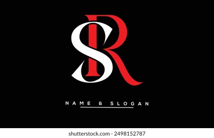 SR, RS Abstract Letters Logo Monogram