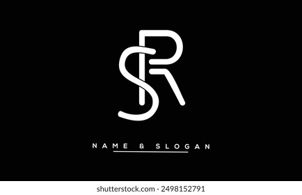 SR, RS Abstract Letters Logo Monogram