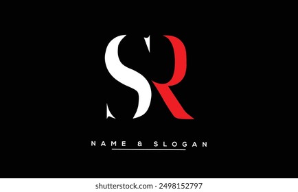 SR, RS Abstract Letters Logo Monogram