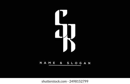 SR, RS Abstract Letters Logo Monogram