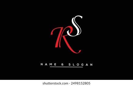 SR, RS Abstract Letters Logo Monogram