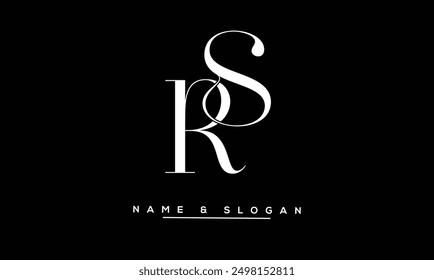 SR, RS Abstract Letters Logo Monogram