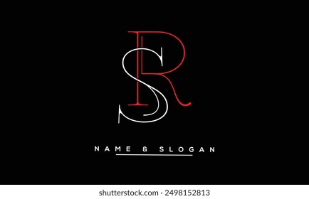 SR, RS Abstract Letters Logo Monogram