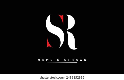 SR, RS Abstract Letters Logo Monogram