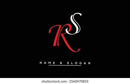 SR, RS Abstract Letters Logo Monogram