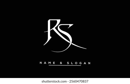 SR, RS Abstract Letters Logo Monogram