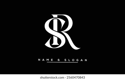 SR, RS Abstract Letters Logo Monogram