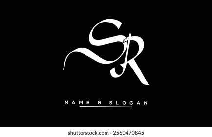 SR, RS Abstract Letters Logo Monogram