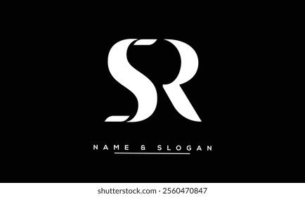 SR, RS Abstract Letters Logo Monogram