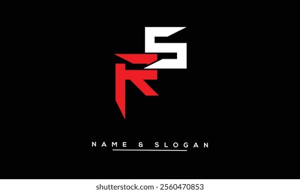 SR, RS Abstract Letters Logo Monogram