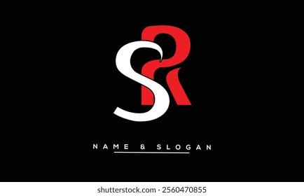 SR, RS Abstract Letters Logo Monogram