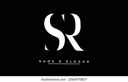 SR, RS Abstract Letters Logo Monogram