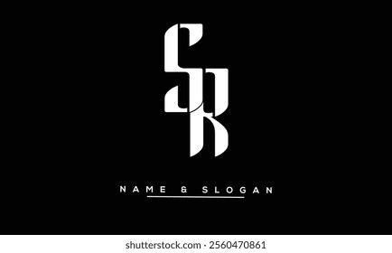 SR, RS Abstract Letters Logo Monogram