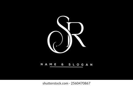 SR, RS Abstract Letters Logo Monogram