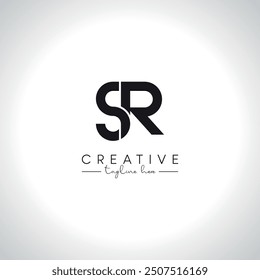 SR RS Alphabet Letters Monogram Logo Design. Initial Vector Template.