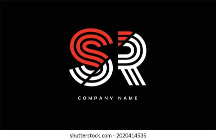 SR, RS Alphabets Letters Logo Monogramm