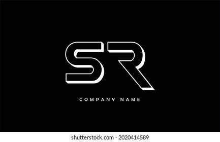 SR, RS Alphabets Letters Logo Monogramm
