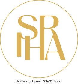 SR, RS, HA, R abstract letters logo monogram