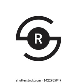 SR RS Letter Initial Logo Design Template - Vector - Vector 