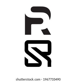 SR RS  Letter Logo Design with Creative Modern Trendy Typography.