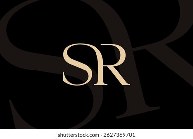 SR or RS letter logo icon design. Classic style luxury initials monogram.