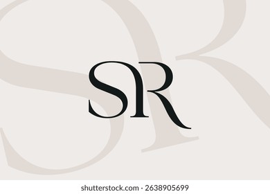 SR or RS letter logo icon design. Classic style luxury initials monogram.