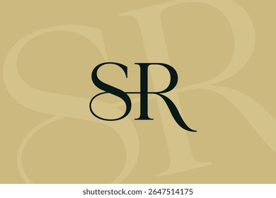 SR or RS letter logo icon design. Classic style luxury initials monogram.