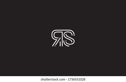 SR or RS letter logo. Unique attractive creative modern initial SR RS R S initial based letter icon logo