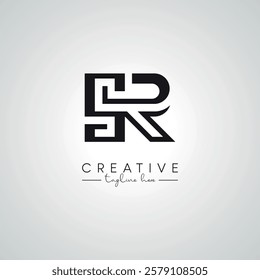 SR RS Letter Modern Alphabet Logo Design. Initial Based Vector Template.