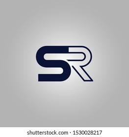 SR and RS logo and icon designs