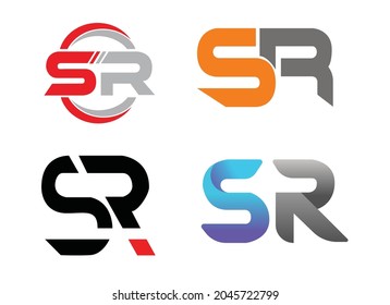 SR and RS logo and icon designs,SR company linked letter logo SR Letter Logo Set Gradient Icon,Business or company logo design,modern abstract technological business colorful icon on white background