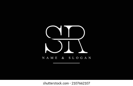 SR, RS, S, R abstrakte Buchstaben Logo-Monogramm