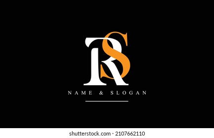 SR, RS, S, R abstrakte Buchstaben Logo-Monogramm