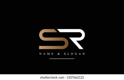 SR, RS, S, R abstract letters logo monogram