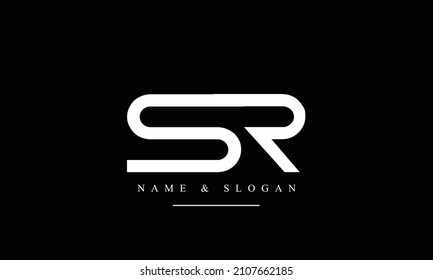 SR, RS, S, R abstract letters logo monogram