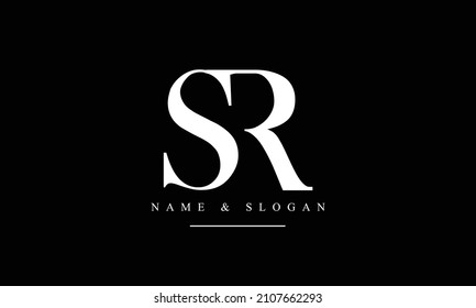 SR, RS, S, R abstract letters logo monogram