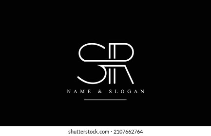 SR, RS, S, R abstract letters logo monogram