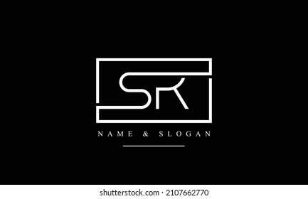 SR, RS, S, R abstrakte Buchstaben Logo-Monogramm