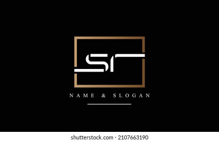 SR, RS, S, R abstract letters logo monogram